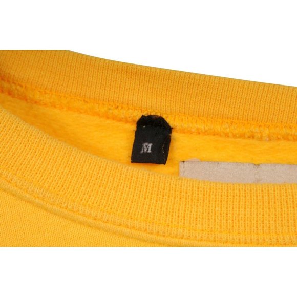 Gallery Dept. Mens French Logo Sweatshirt Medium Yellow Black Cotton Pull Over - Picture 6 of 8